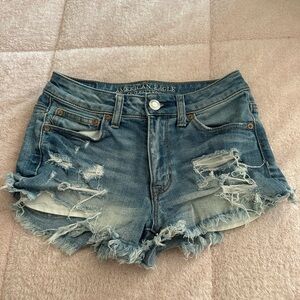 American eagle denim jean shorts size 0